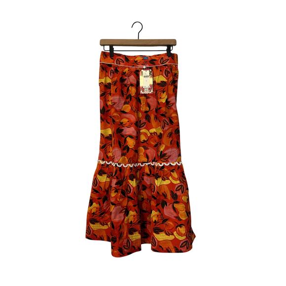 Farm Rio Tiered Flare-Hem Printed Midi Skirt - Picture 4 of 7